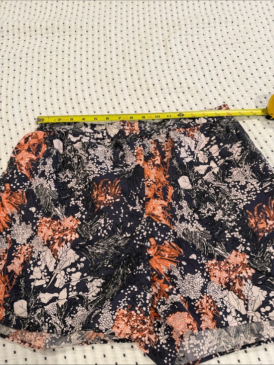 COS Pants - COS Floral Print Shorts with Coral Accents